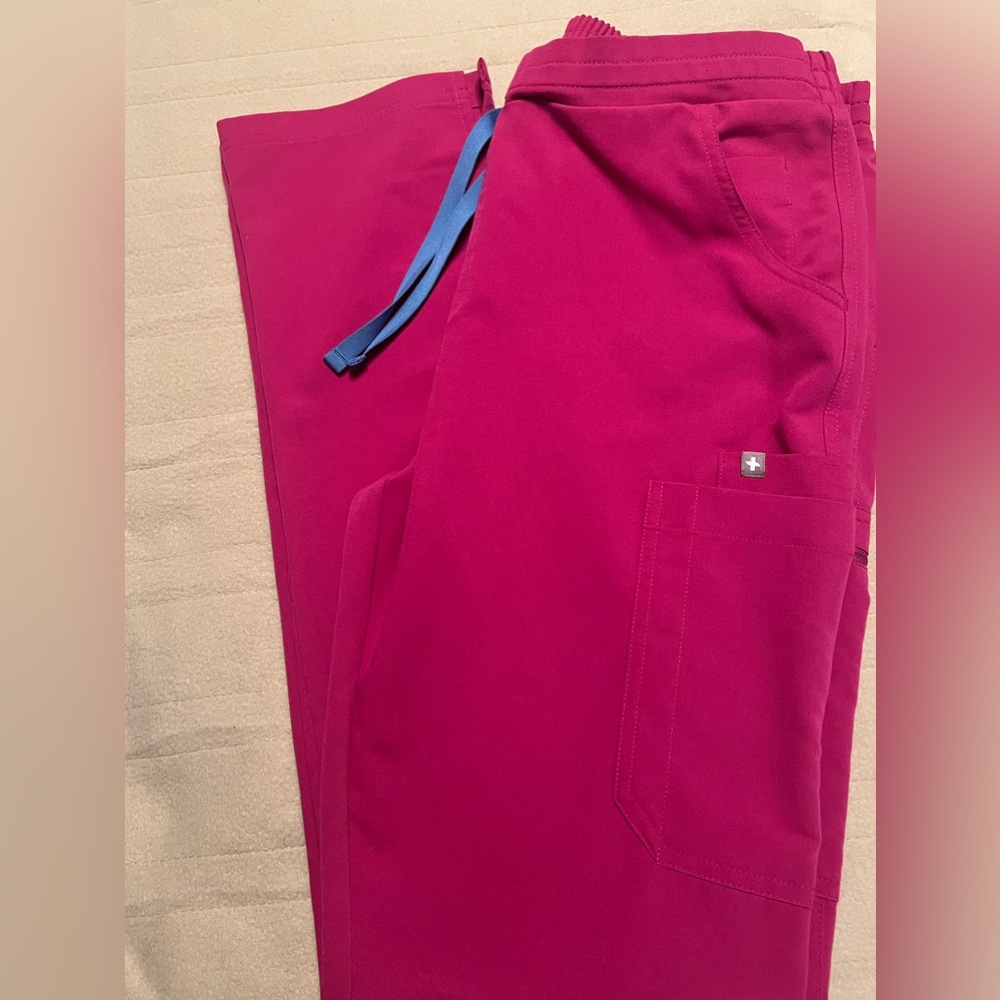 Womens Figs Raspberry Sorbet Yola Skinny Pants